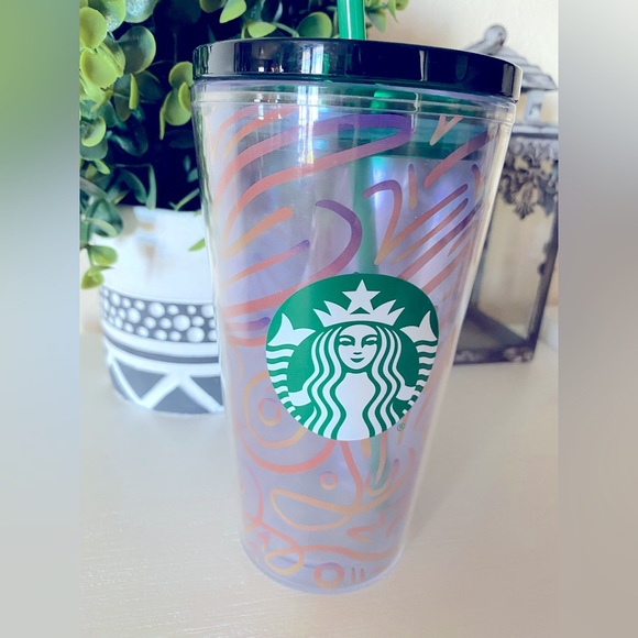 Starbucks Gift Green Cold Cup Tumbler Acrylic Cold Cup with Straw & Lid 16oz - Picture 2 of 6